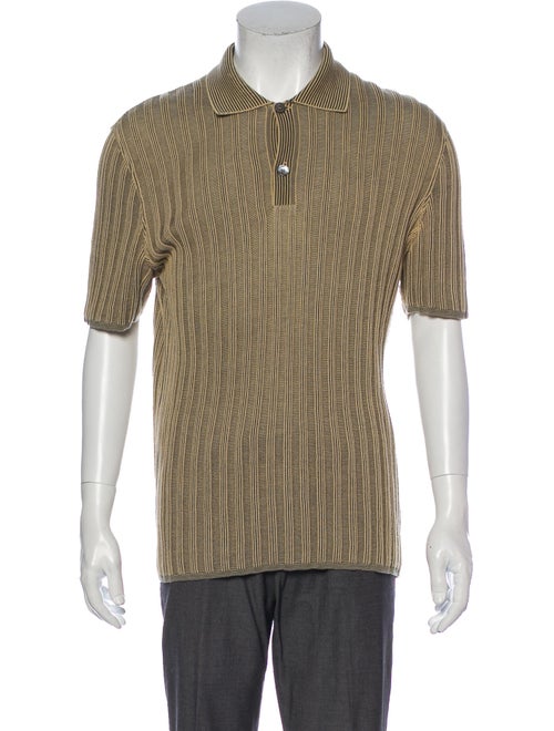 Hermès Striped Crew Neck Polo Shirt