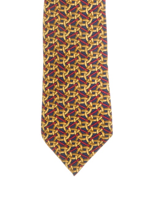 Hermès Silk Abstract Tie gold