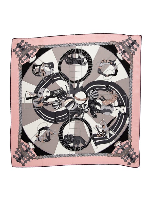 Hermès Circus 70cm Silk Scarf w/ Tags Pink