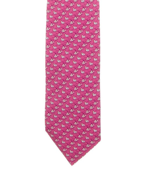 Hermès Silk Bird Tie pink