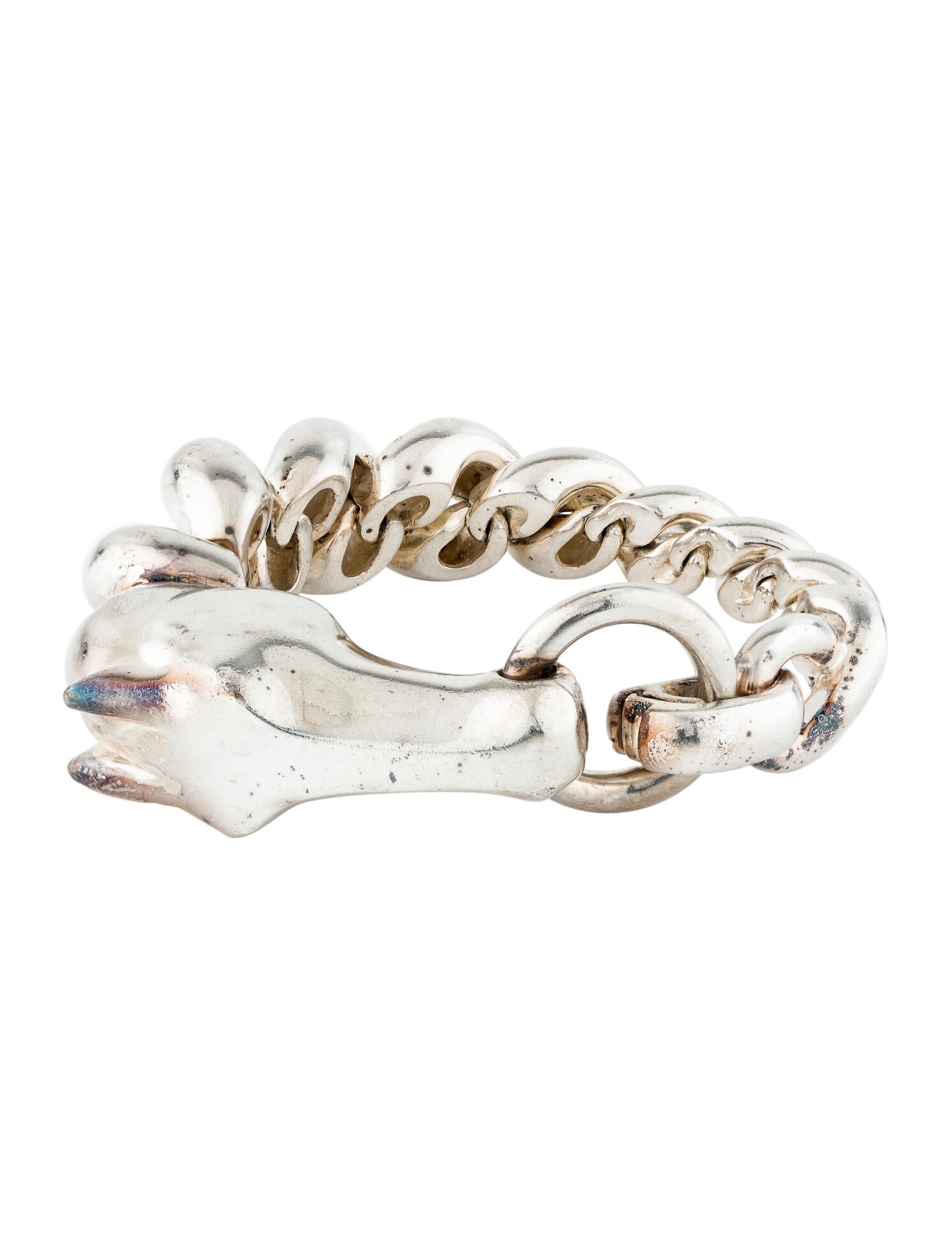 Hermès Large Horse Galop Bracelet - Silver, Sterling Silver