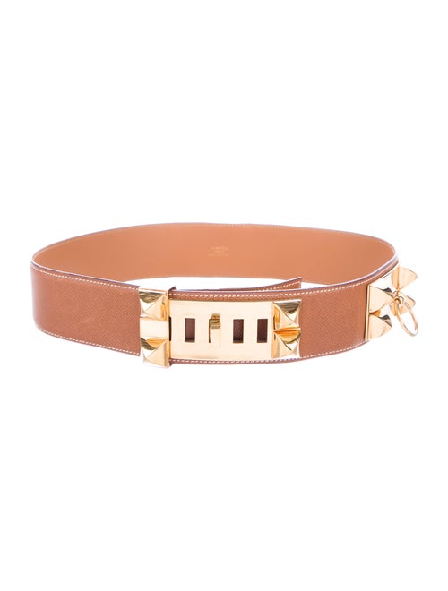 Hermès Courchevel Collier de Chien Belt Gold