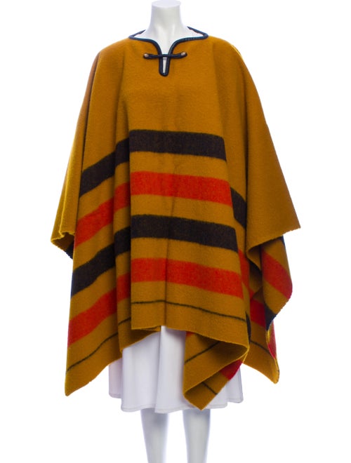 Hermès Striped Poncho Orange