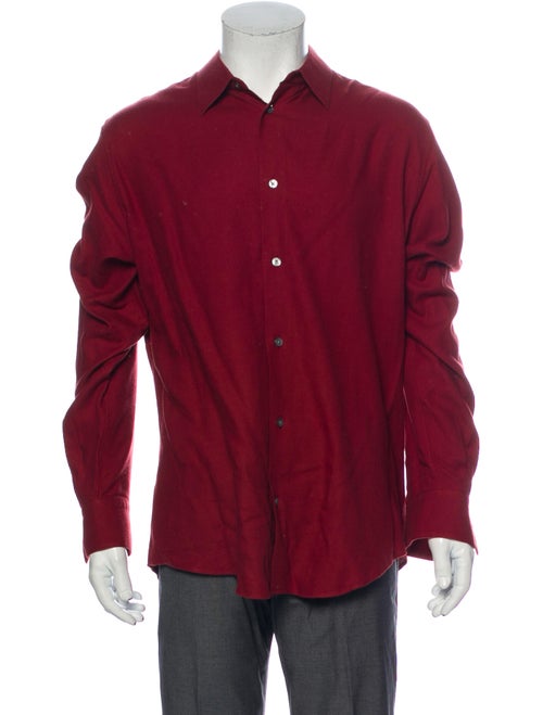 Hermès Long Sleeve Dress Shirt Red