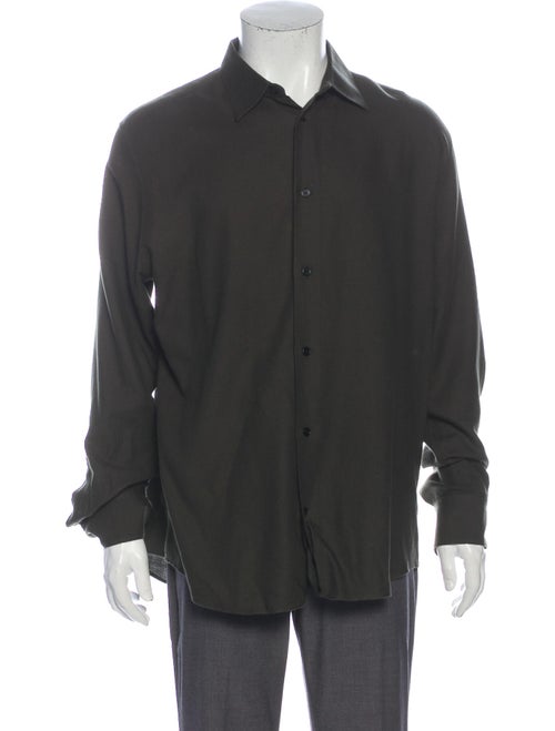 Hermès Long Sleeve Dress Shirt Green