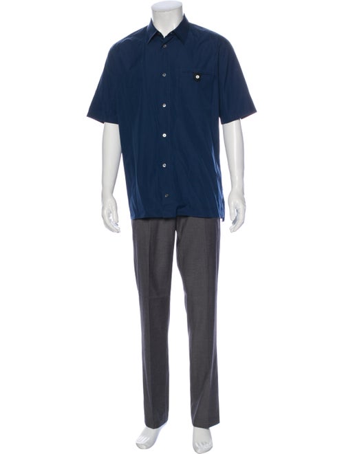 Hermès Short Sleeve Shirt Blue