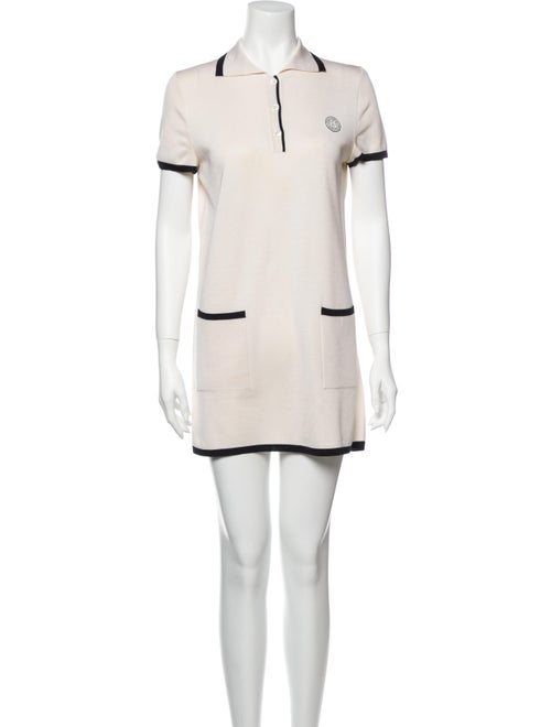 Hermès Silk Mini Dress White