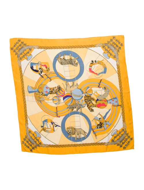 Hermès Circus Woven Scarf Yellow