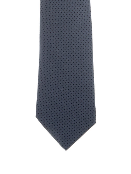Hermès Polka Dot Silk Tie grey