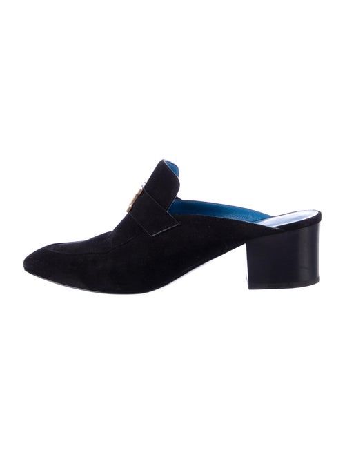 Hermès H Paradis Mules Suede Mules Black