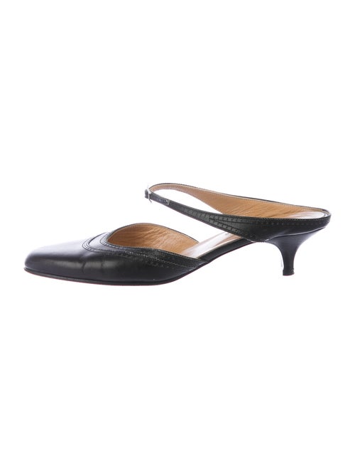 Hermès Vintage Vintage Brogue Mules Mules Black