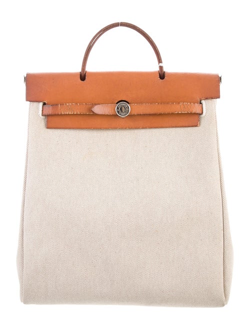 Hermès Toile Herbag Backpack Natural