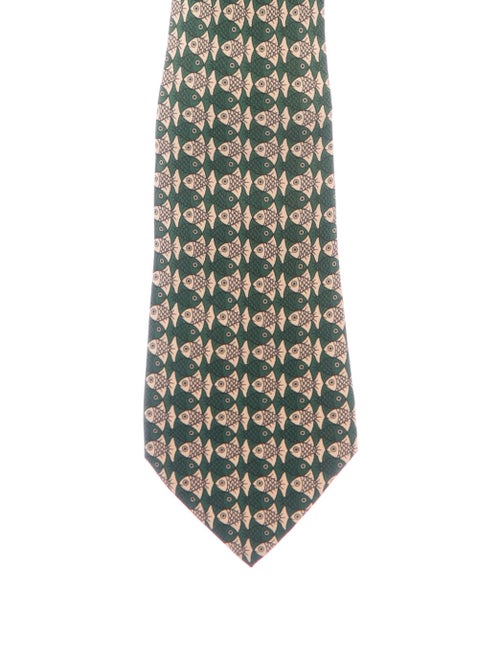 Hermès Silk Tie green