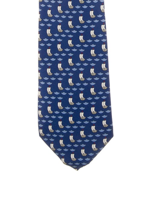 Hermès Silk Tie blue