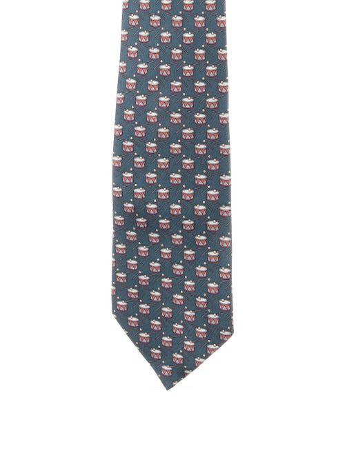 Hermès Silk Tie grey