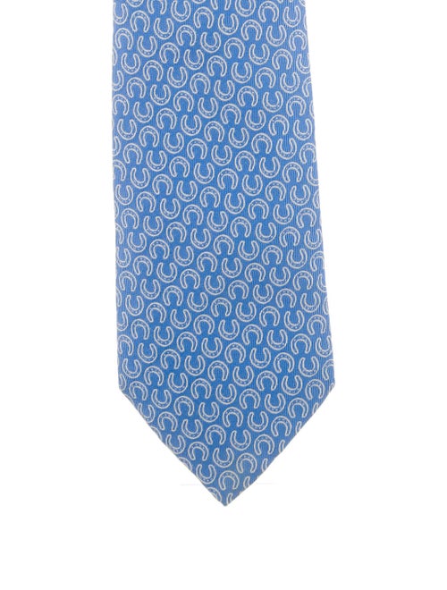 Hermès Silk Tie blue