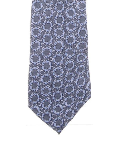 Hermès Silk Tie blue