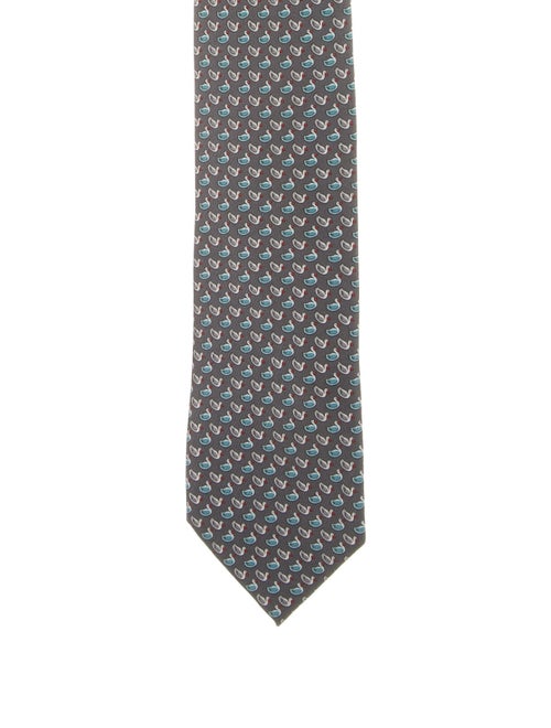 Hermès Silk Tie grey