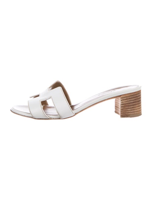 Hermès Oasis H Logo Slides White