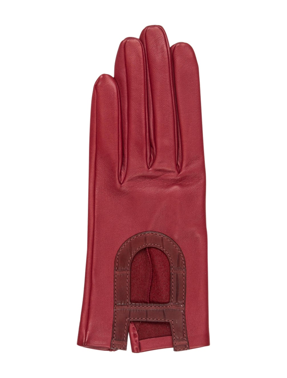 Hermès Leather Gloves Red Winter Accessories, Accessories HER296407