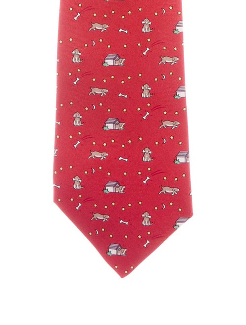 Hermès Printed Silk Tie