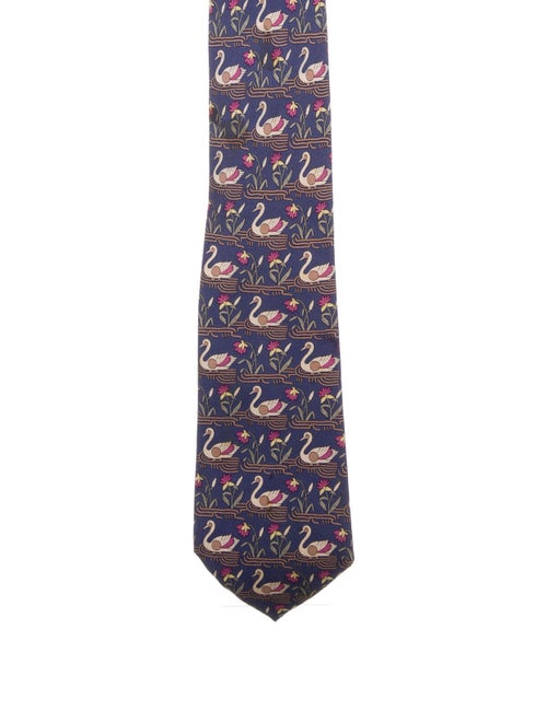 Hermès Silk Tie blue