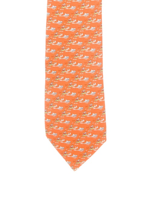 Hermès Silk Tie orange