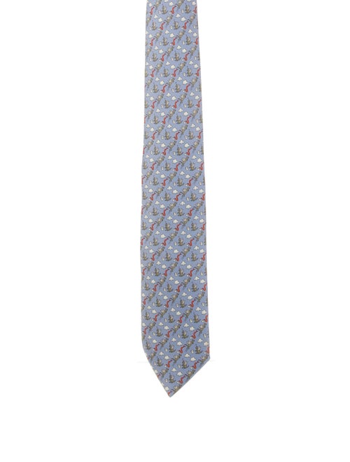 Hermès Silk Tie blue