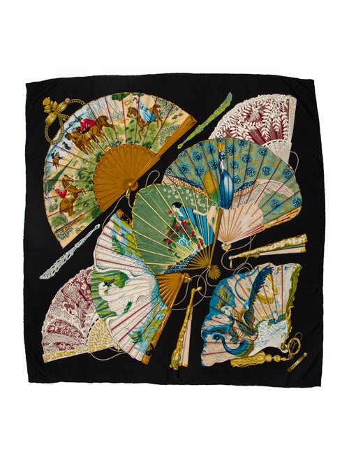 Hermès Brise de Charme Silk Scarf Silk Scarf Black