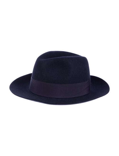 Hermès Rabbit Fur Felt Fedora Blue