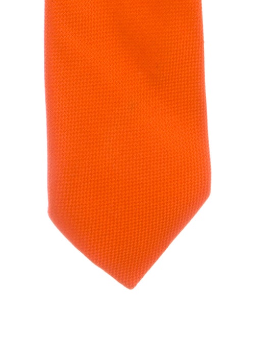 Hermès Silk Solid Tie orange