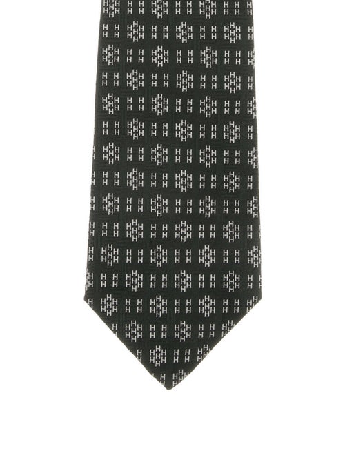 Hermès Silk Tie green