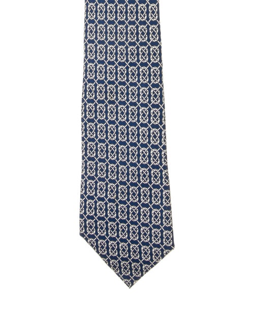 Hermès Silk Tie white