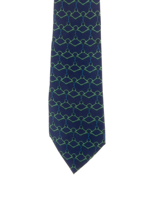 Hermès Silk Tie blue