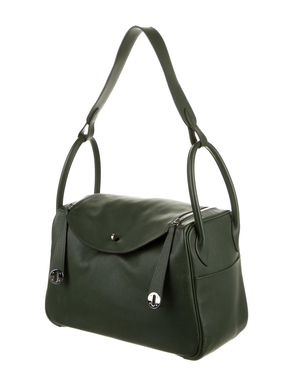 Hermès Evercolor Lindy 30 Green Shoulder Bags, Handbags HER307919