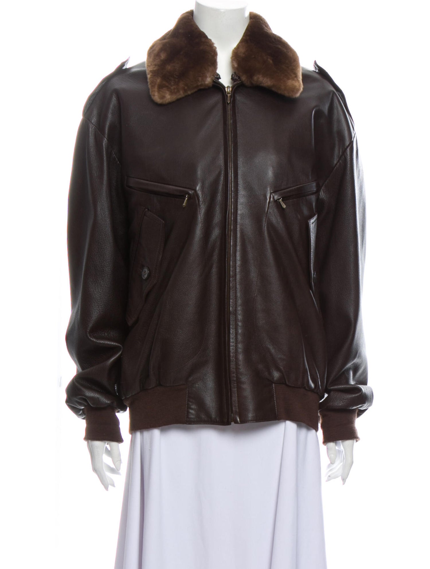 Hermès Leather Bomber Jacket Clothing HER323387 The RealReal