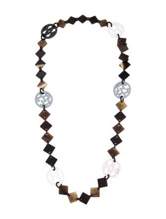 Hermès Horn & Lacquered Wood Hava Necklace