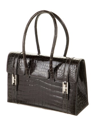 Hermès Shiny Niloticus Crocodile Drag 26