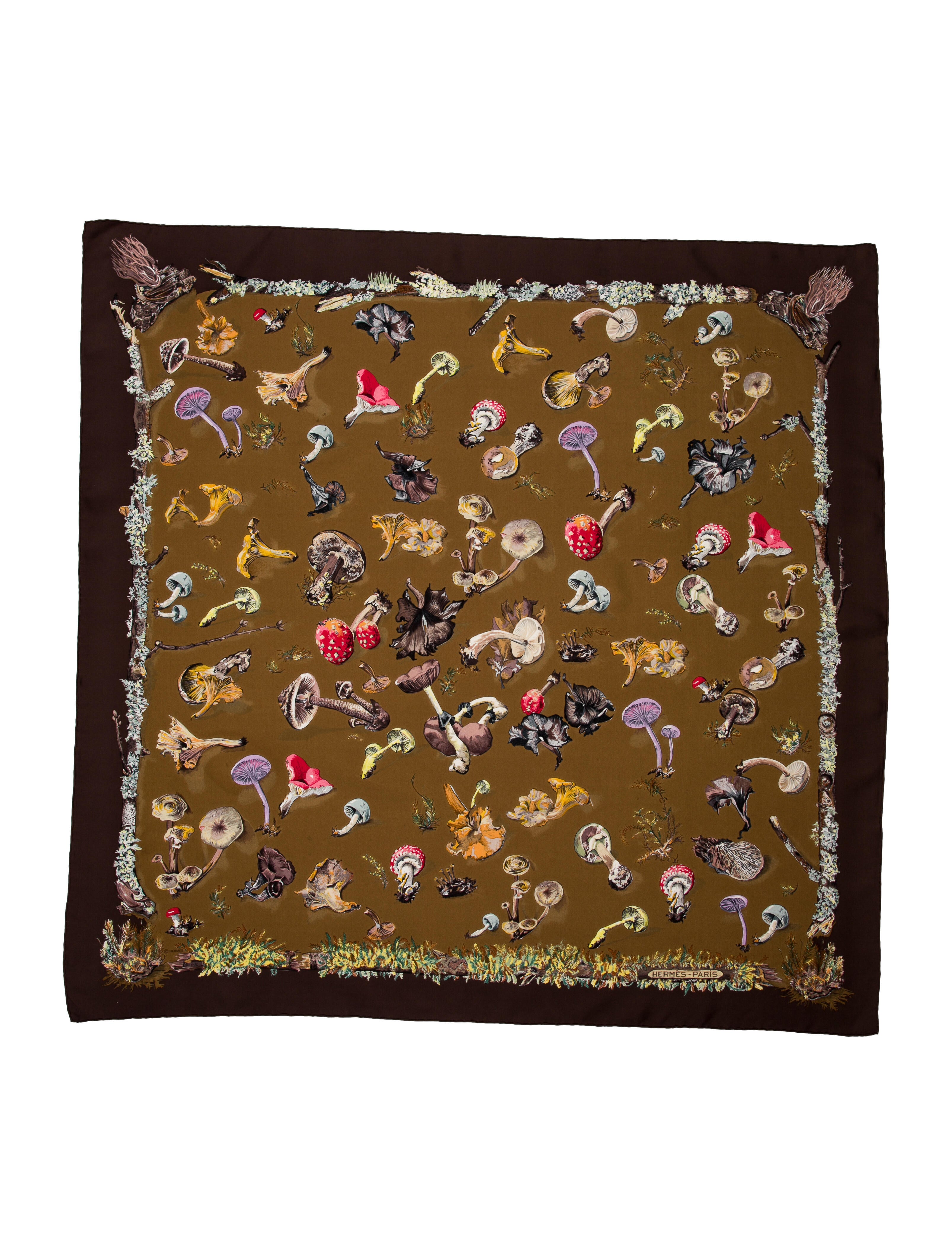 Hermès Champignons Scarf