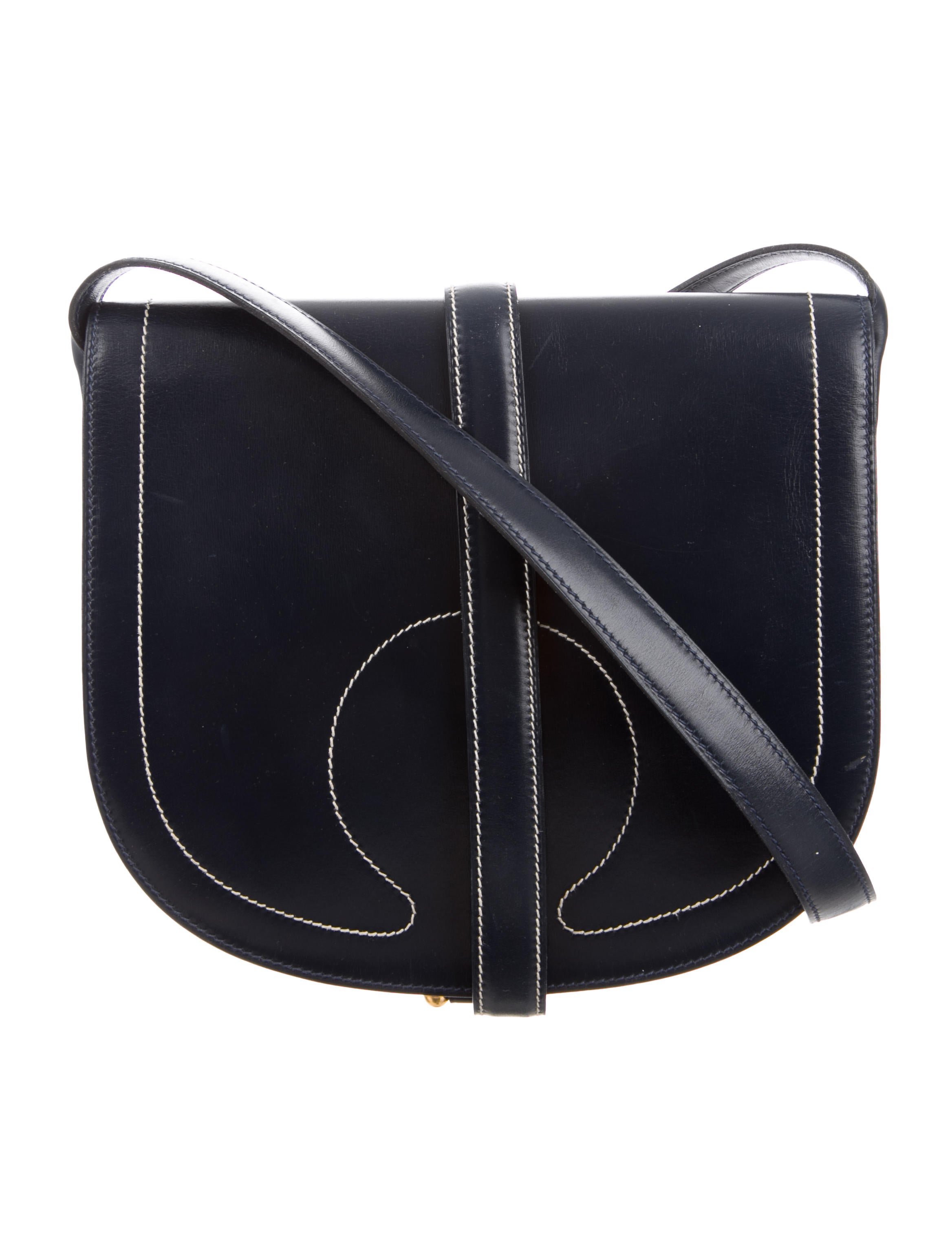 Hermès Vintage Saddle Bag Blue Shoulder Bags, Handbags HER41235 The RealReal