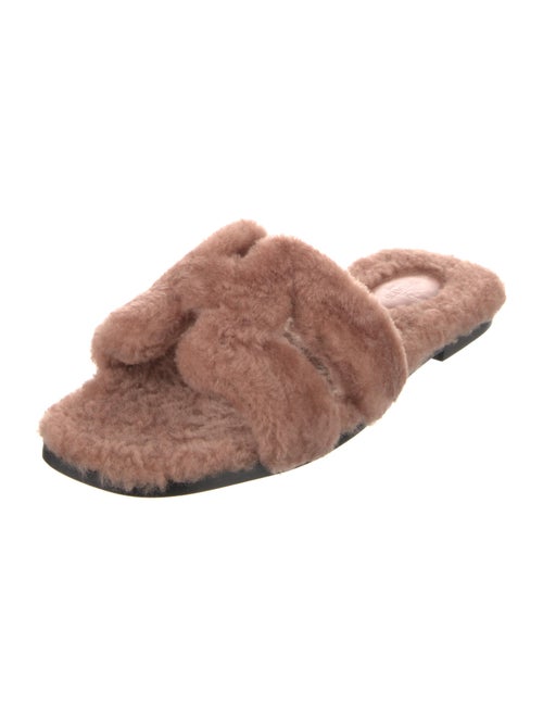 Hermès Oran Shearling Fur Slides