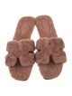 Hermès Oran Shearling Fur Slides
