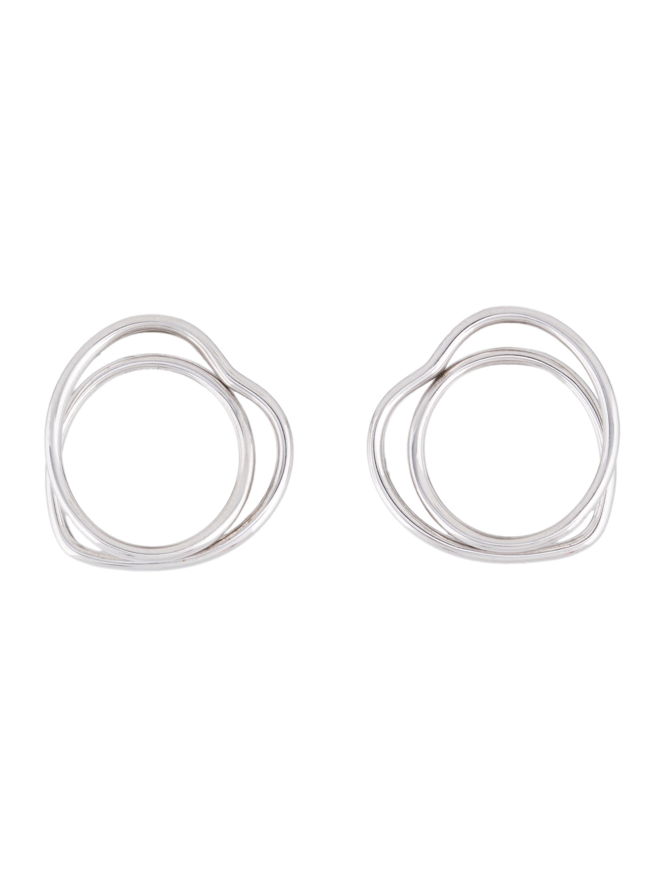 Hermès Vertige Cœur Earrings - Silver, Sterling Silver Stud