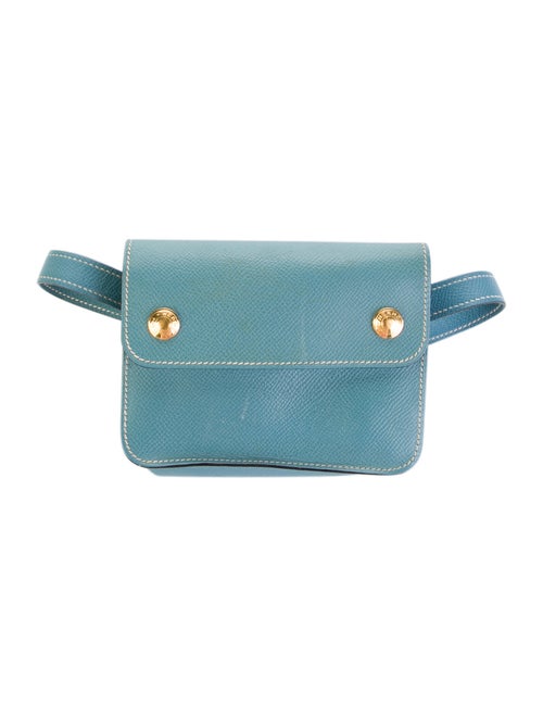 Hermès Epsom Pochette Green Waist Bag