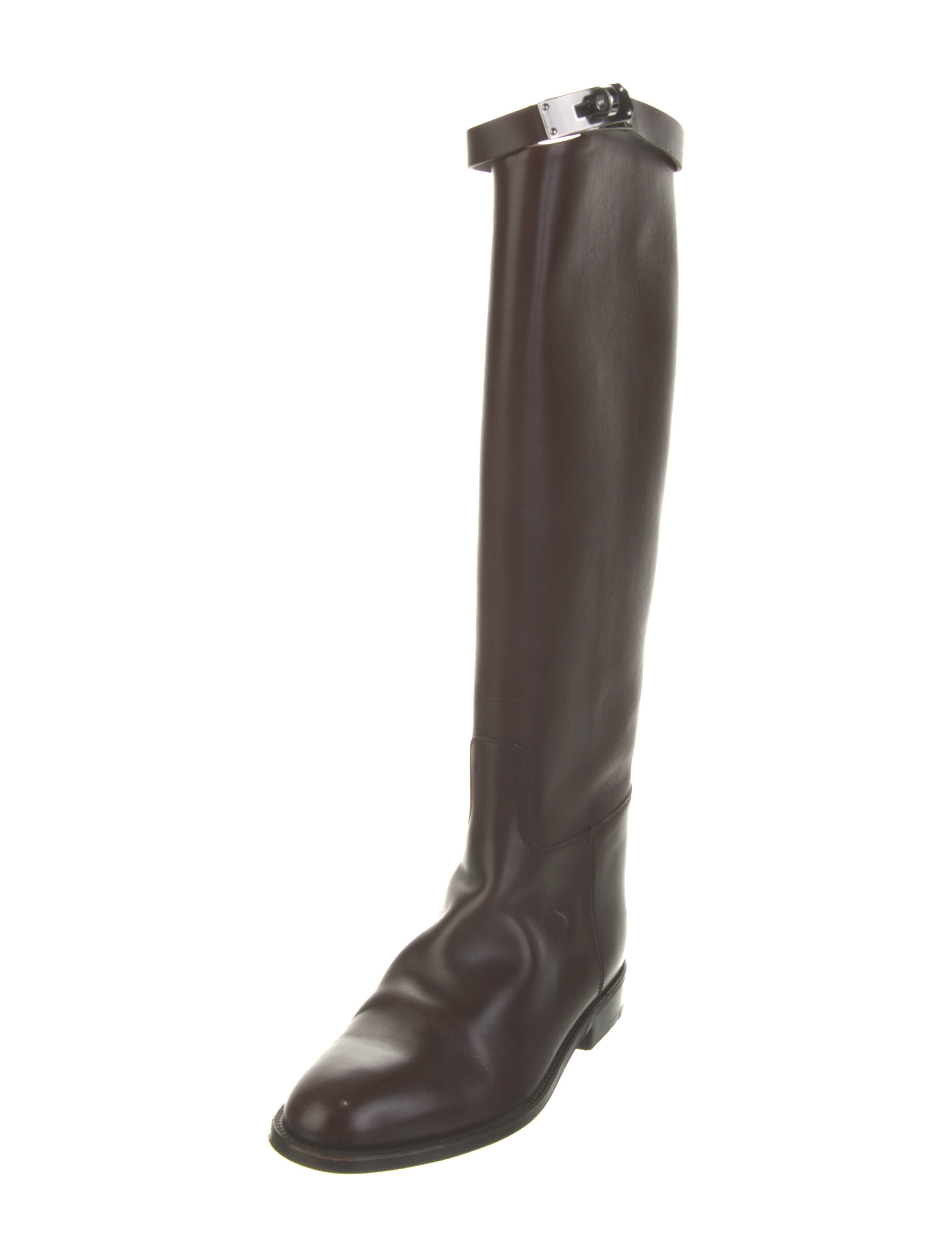 Hermès Jumping Clou de Selle Leather Riding Boots Black Boots, Shoes