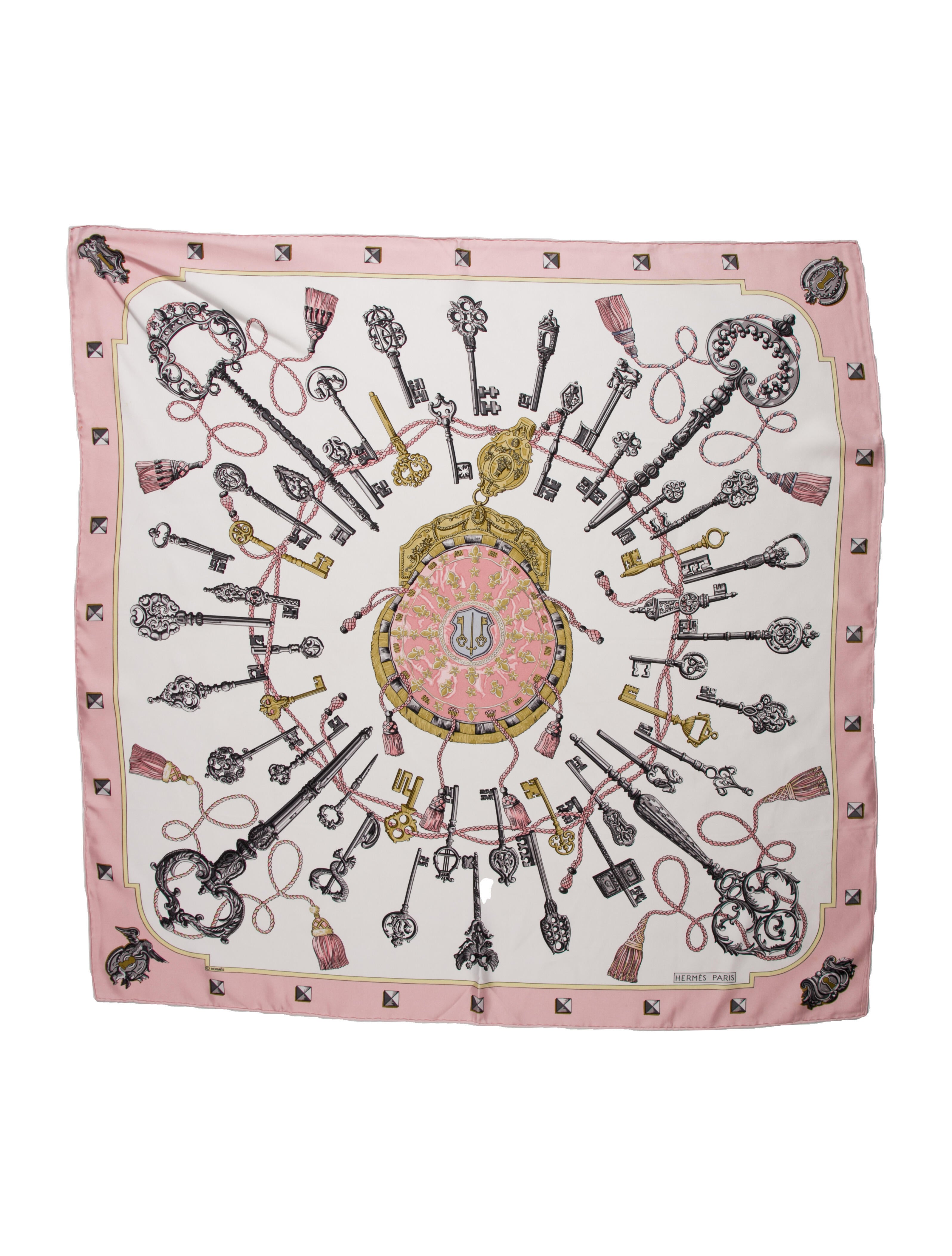 Hermès Les Clés Silk Scarf