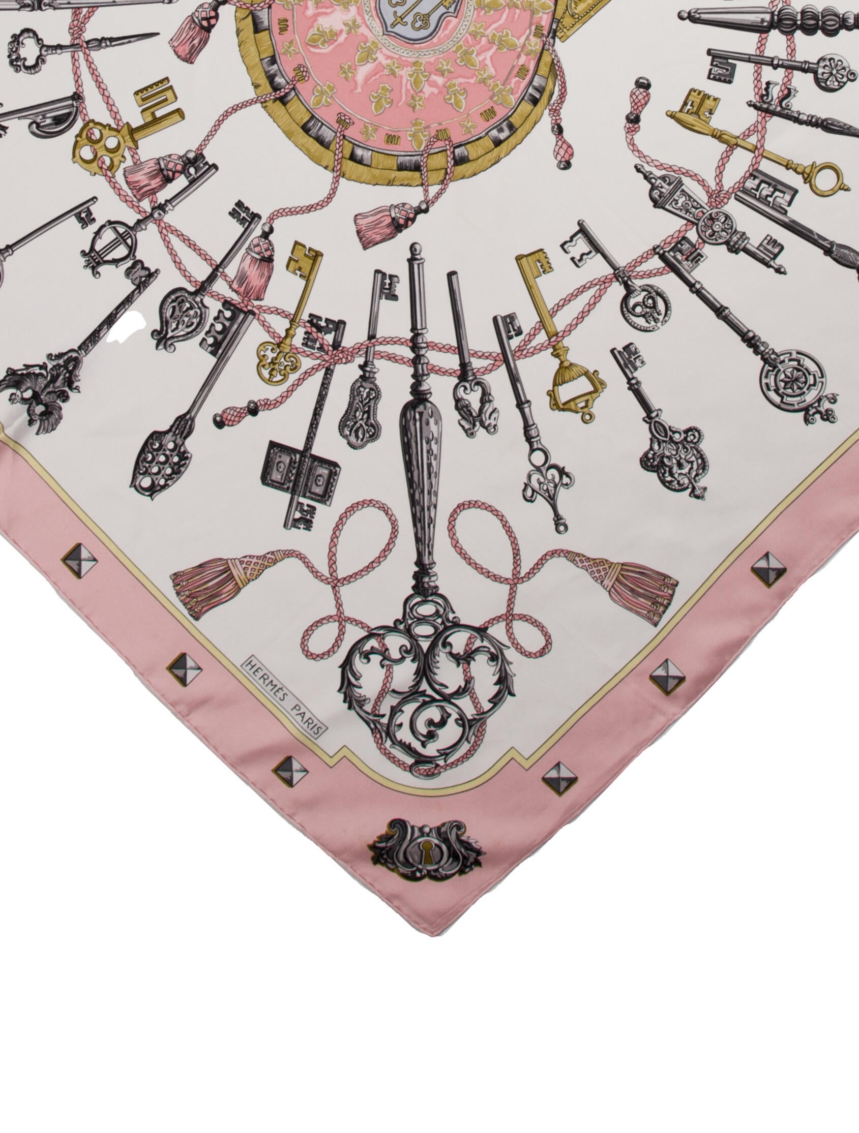 Hermès Les Clés Silk Scarf