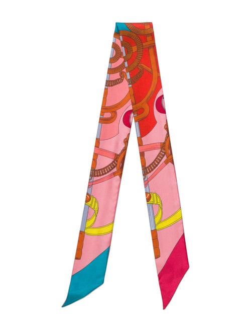 Hermès Eperon d'Or Silk Twilly Scarf