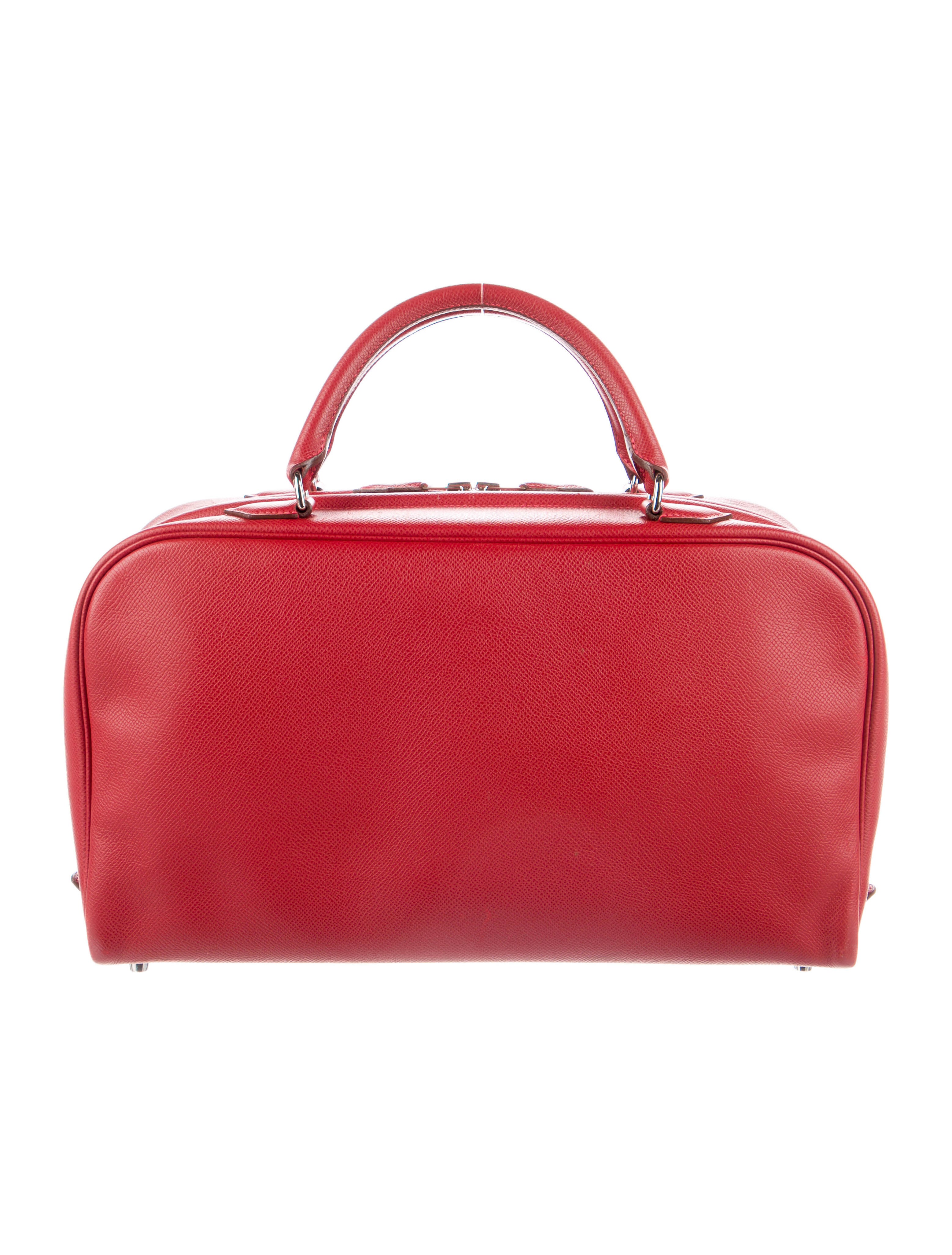 Hermès Wool Feudou Bag Red Handle Bags, Handbags HER109229 The RealReal