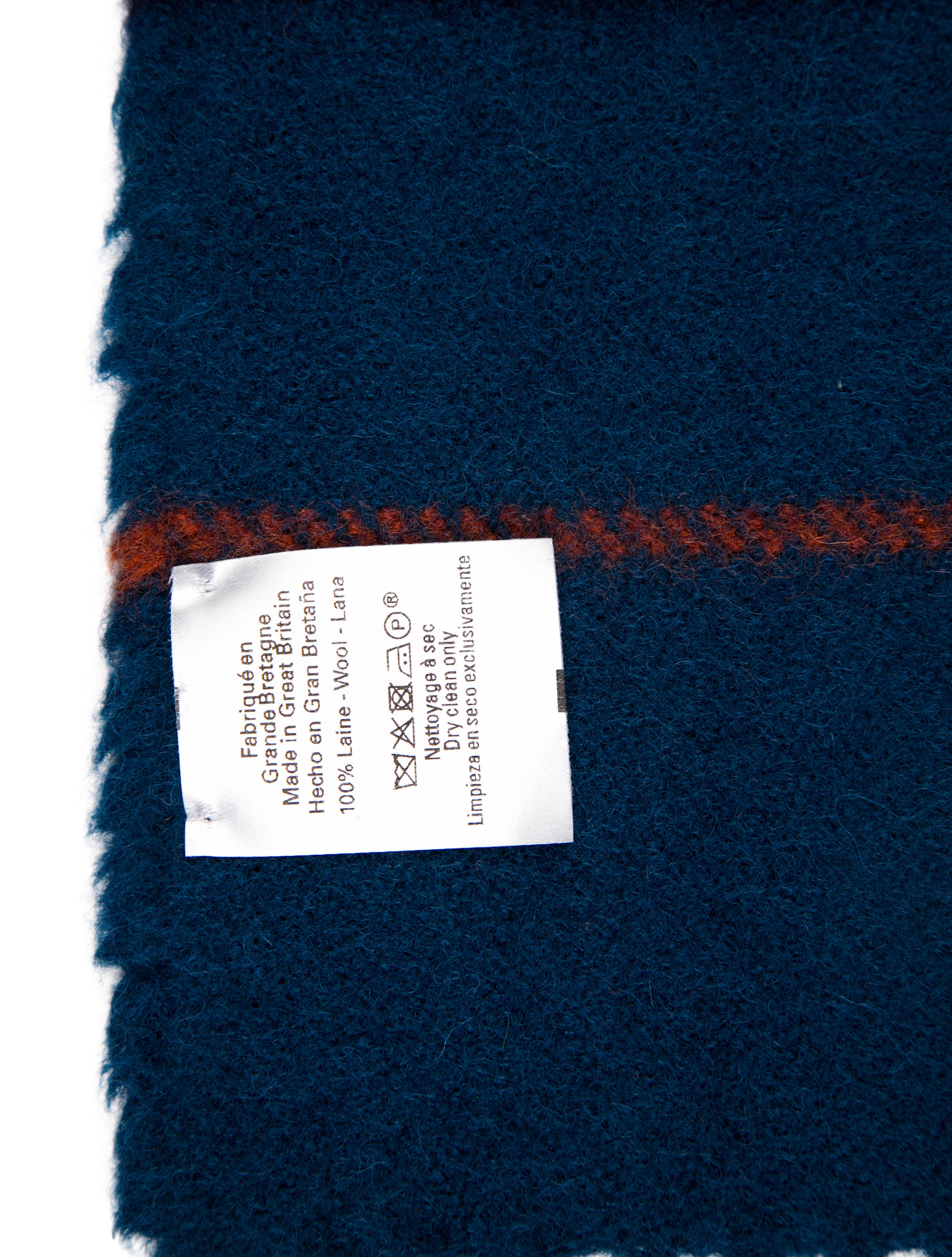 Hermès Rocabar Wool Horse Blanket Blue Throws, Pillows & Throws